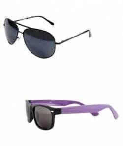 Black Aviator + Purple Wayfarers